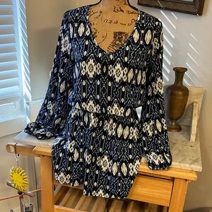 Show Me Your MuMu Navy and Cream Women’s Mini Dress! Size Medium!